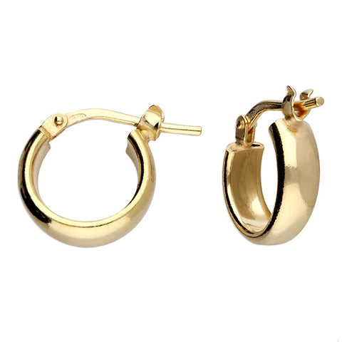 Gold Plated 12mm Hinged Hoop