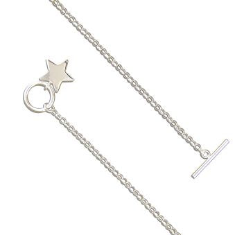Sterling Silver T Bar Star Bracelet