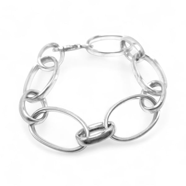 WILDE Heavy Oval Links Sterling Silver Bracelet