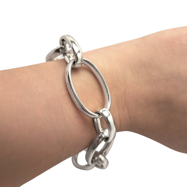 WILDE Heavy Oval Links Sterling Silver Bracelet