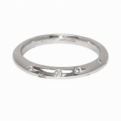 9ct White Gold Diamond Sprinkle Ring