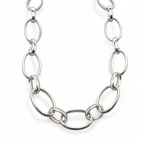 WILDE Silver Heavy Oval Links Necklace