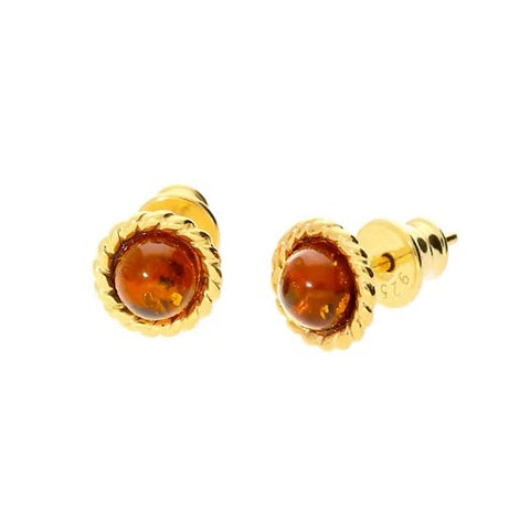 Amber Rope Stud Earrings