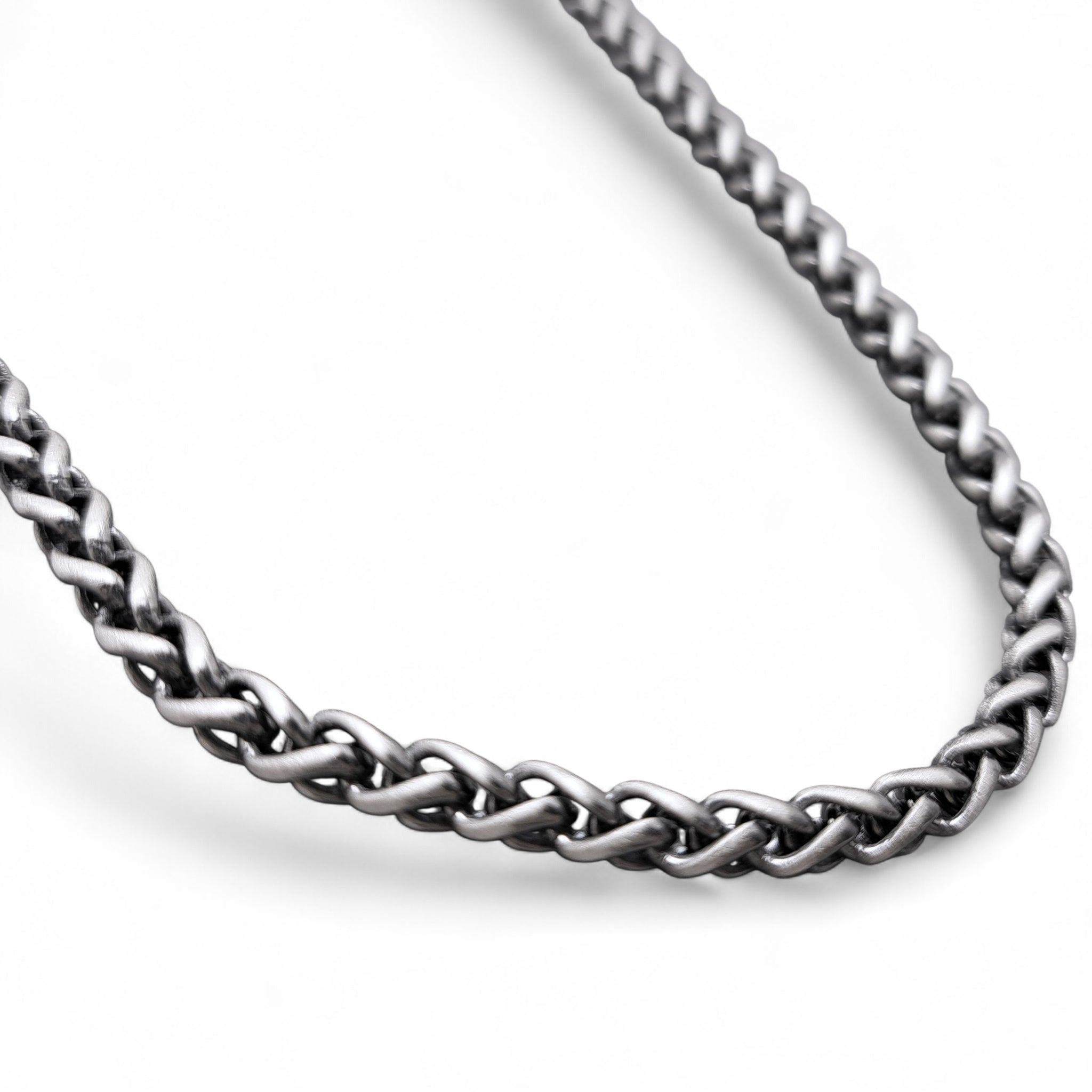 Oxidised Wheat Chain - Sterling Silver