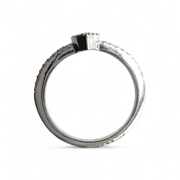 Zelda's Tear - 18ct White Gold Pear Sapphire & Diamond Halo Ring