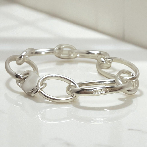 WILDE Light Oval Links Sterling Silver Bracelet