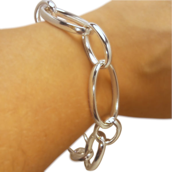 WILDE Light Oval Links Sterling Silver Bracelet