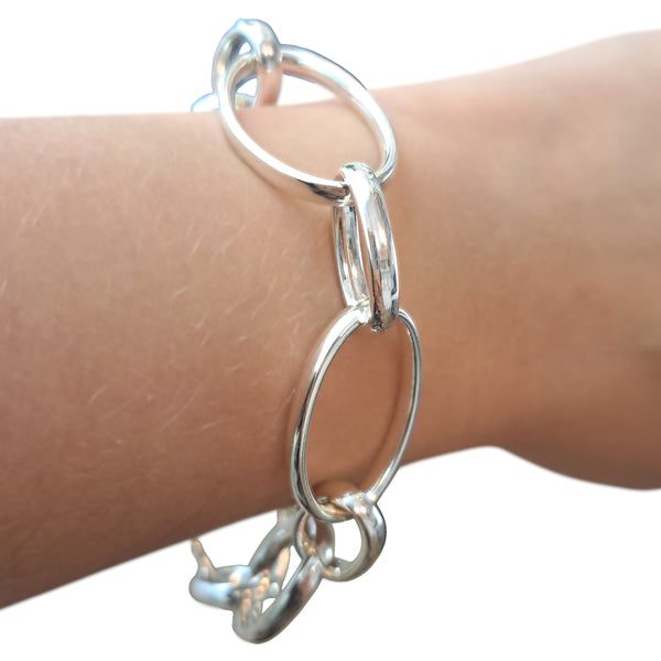 WILDE Light Oval Links Sterling Silver Bracelet