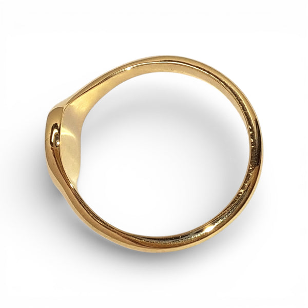 WILDE Mini 9ct Yellow Gold Signet Ring