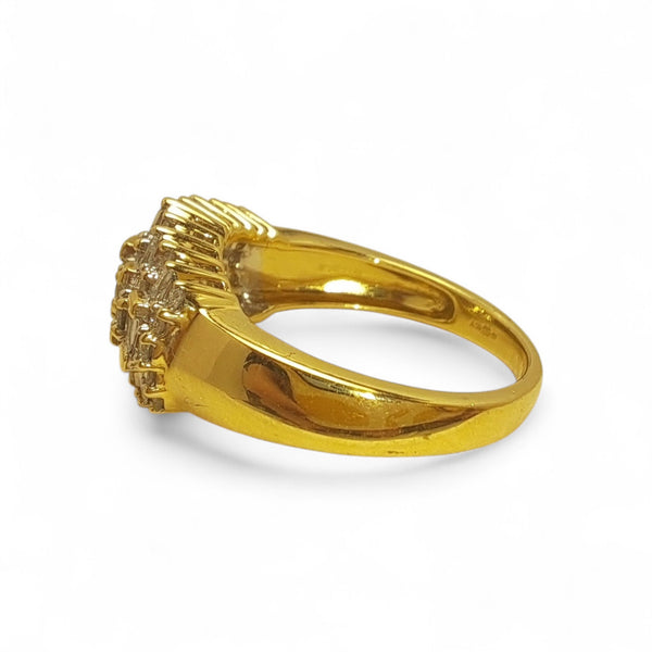 Vintage 'Golden Cascade' 18ct Gold Baguette and Round Diamond Ring