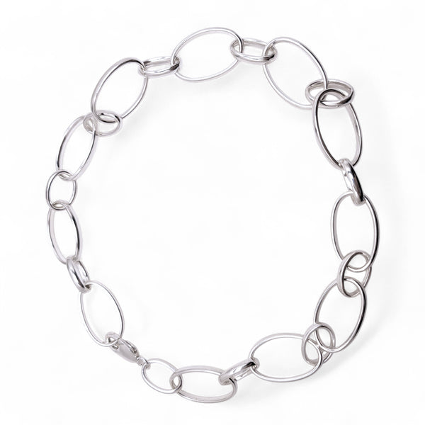 WILDE Light Oval Links Sterling Silver Necklace