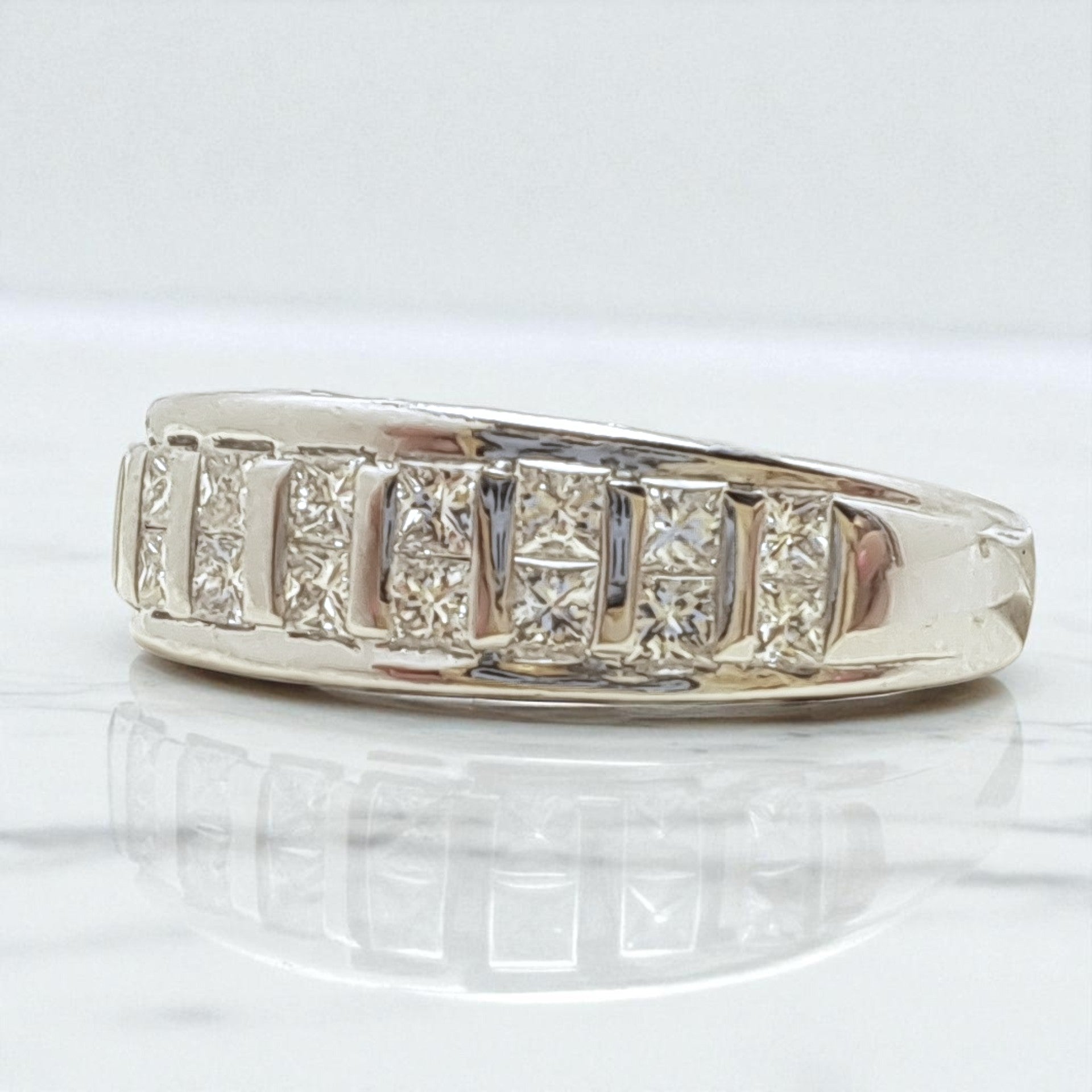 Vintage 'Royal Lace' 18ct White Gold Diamond Eternity Ring