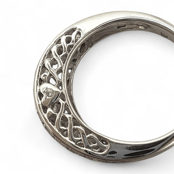 Vintage 'Royal Lace' 18ct White Gold Diamond Eternity Ring