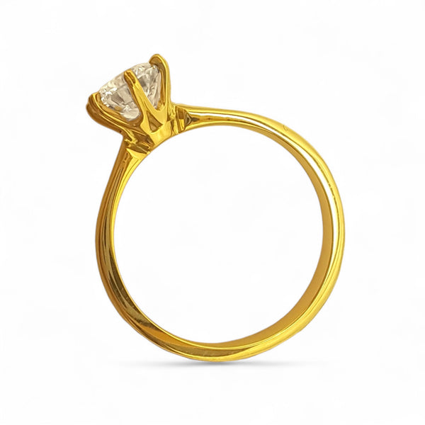 18ct Yellow Gold 1ct Diamond Solitaire Engagement Ring