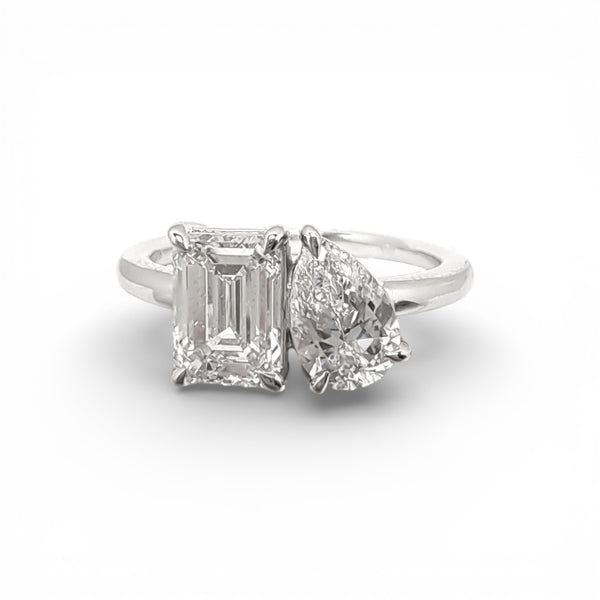 Platinum 'Toi-et-Moi'  2.10ct Diamond Engagement Ring