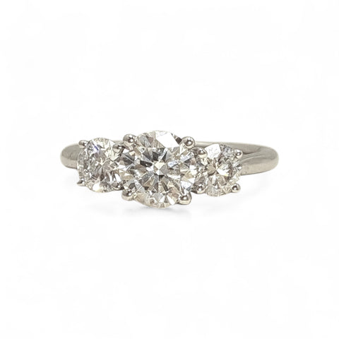 'Trinity' - Platinum 1.29ct Three-Stone Diamond Engagement Ring