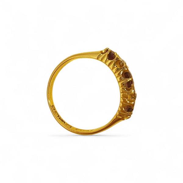 Vintage 'Ruby Reverie' 18ct Gold Ruby and Diamond Ring