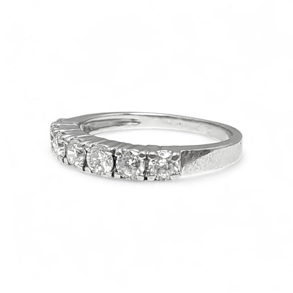 Vintage 'Winter Flurry' 9ct White Gold 0.70ct 7-Diamond Eternity Ring
