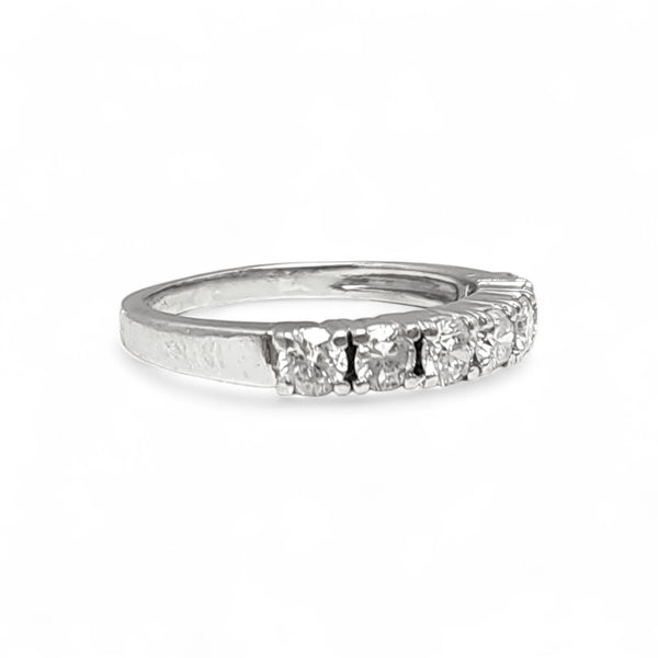 Vintage 'Winter Flurry' 9ct White Gold 0.70ct 7-Diamond Eternity Ring