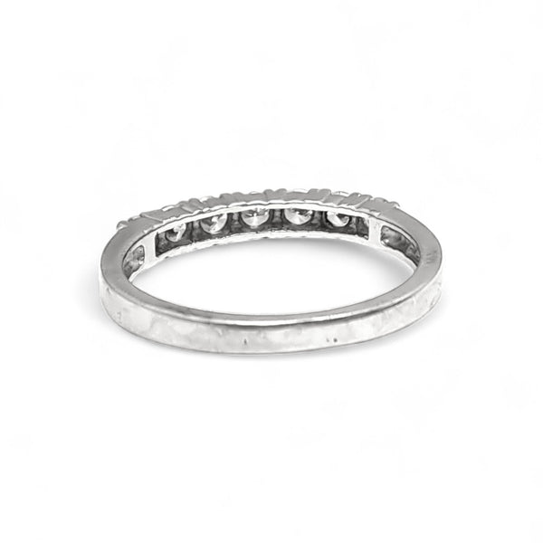 Vintage 'Winter Flurry' 9ct White Gold 0.70ct 7-Diamond Eternity Ring