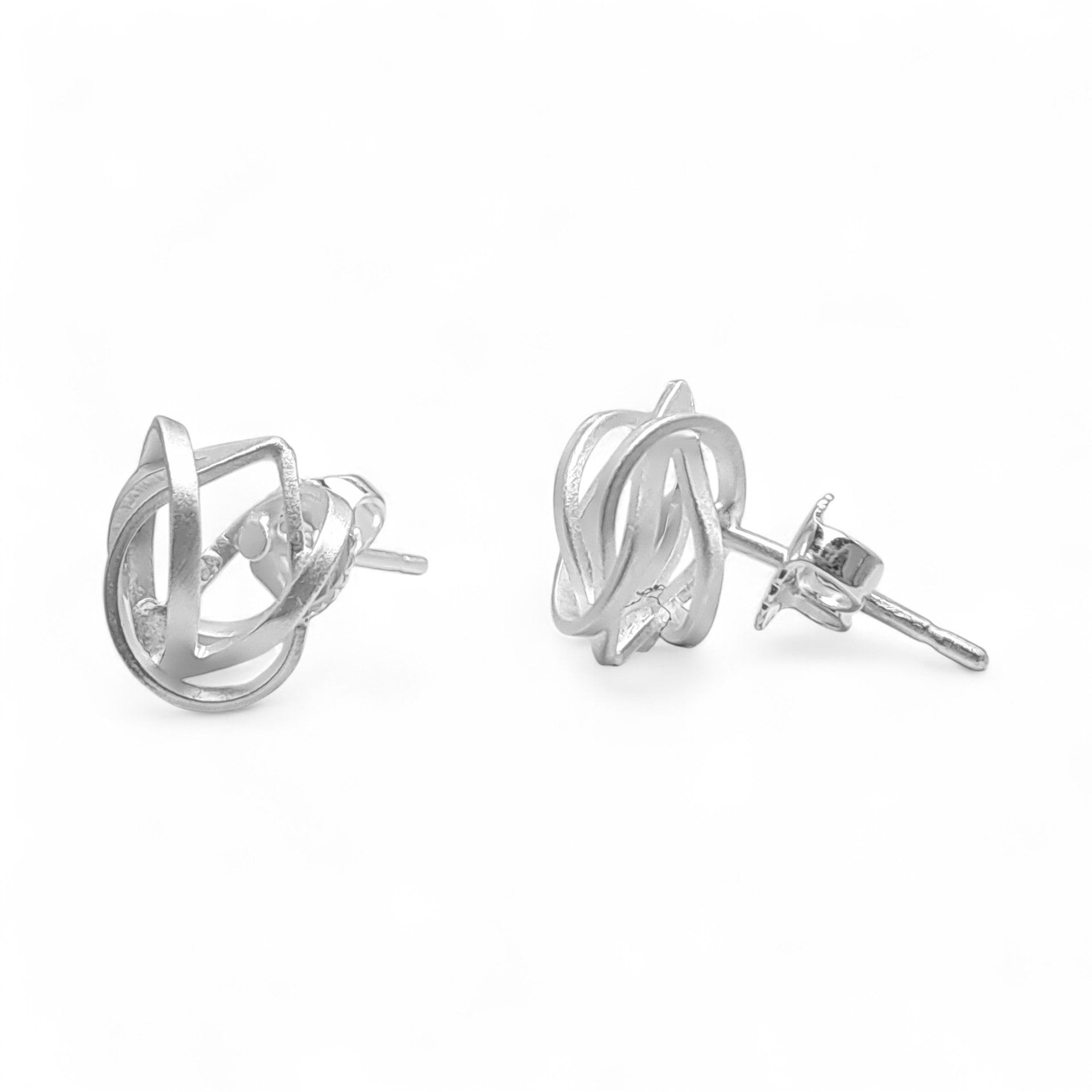 Tezer Ribbon Knot Stud Earrings