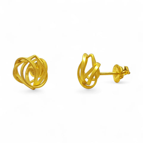 Tezer Ribbon Knot Stud Earrings