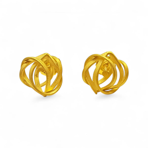 Tezer Ribbon Knot Stud Earrings