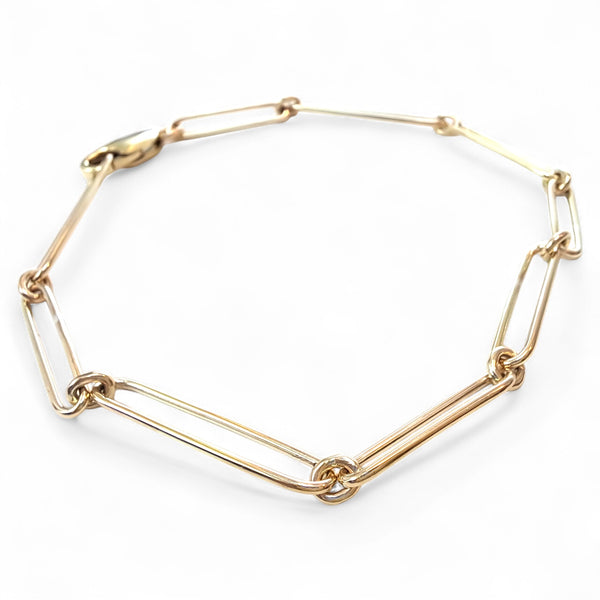 WILDE 9ct Gold Long Link Bracelet