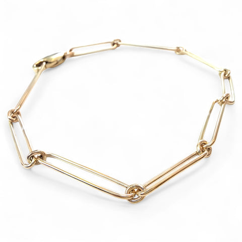 WILDE 9ct Gold Long Link Bracelet