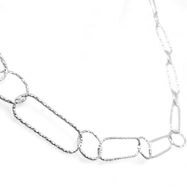 WILDE Sparkle Circles & Loops Sterling Silver 21"Necklace