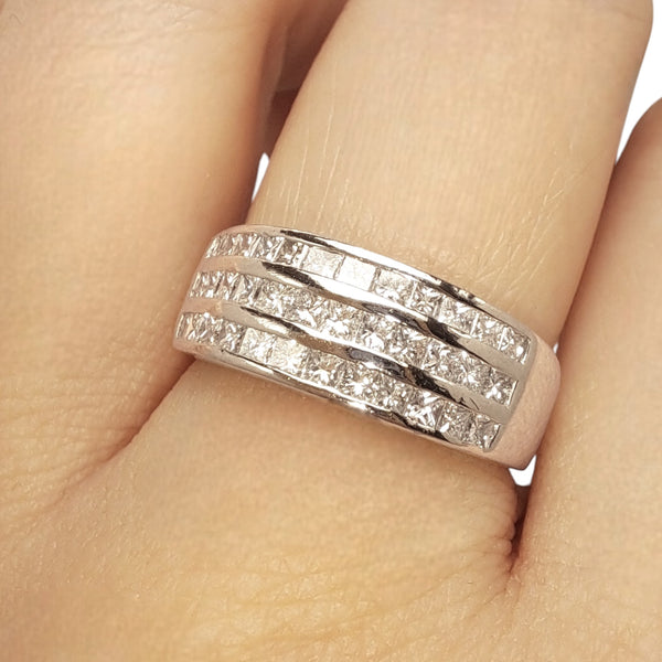 Vintage ‘Diamond Stream’ Platinum 1ct Princess Cut Diamond Ring