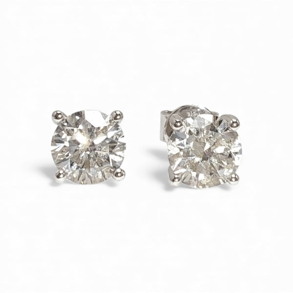 9ct White Gold 1.05ct Diamond Stud Earrings
