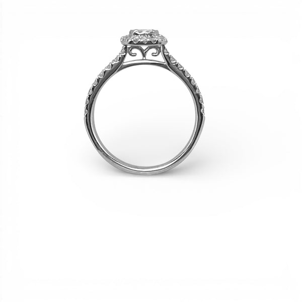 Vintage 'Diamond Rapture' 9ct White Gold 0.50ct Diamond Halo Ring
