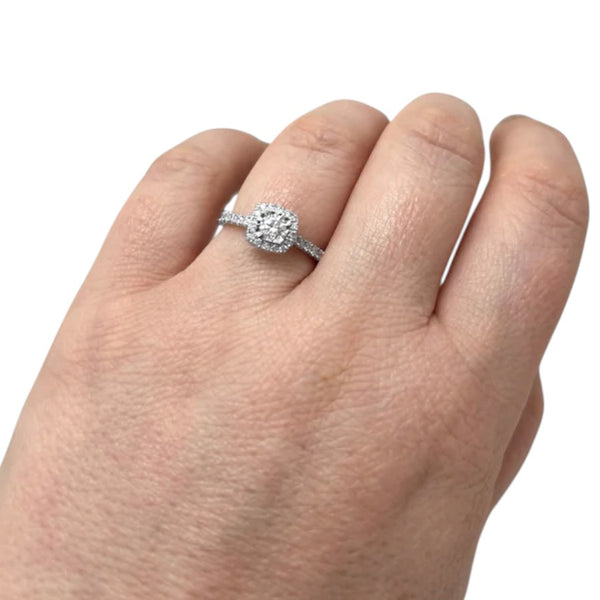 Vintage 'Diamond Rapture' 9ct White Gold 0.50ct Diamond Halo Ring