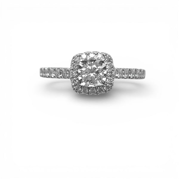 Vintage 'Diamond Rapture' 9ct White Gold 0.50ct Diamond Halo Ring