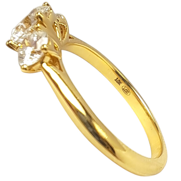 'Trilogy' 18ct Yellow Gold 1.28ct Diamond Trilogy Ring