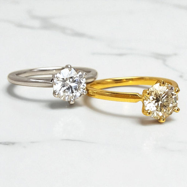 18ct Yellow Gold 1ct Diamond Solitaire Engagement Ring