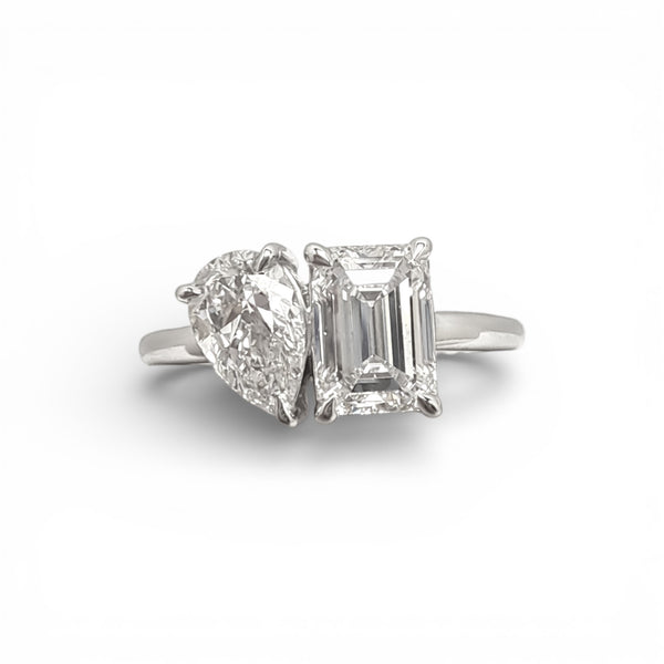 Platinum 'Toi-et-Moi'  2.10ct Diamond Engagement Ring