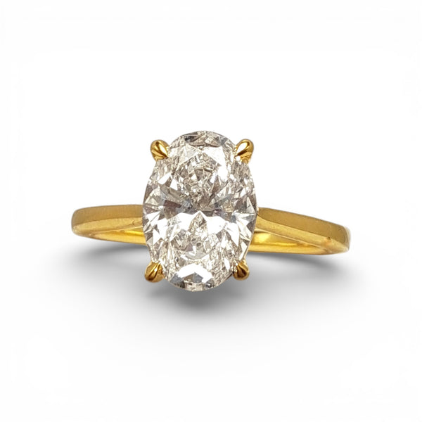 'Opulence' 18ct Gold 1.55ct Diamond Oval Solitaire Ring