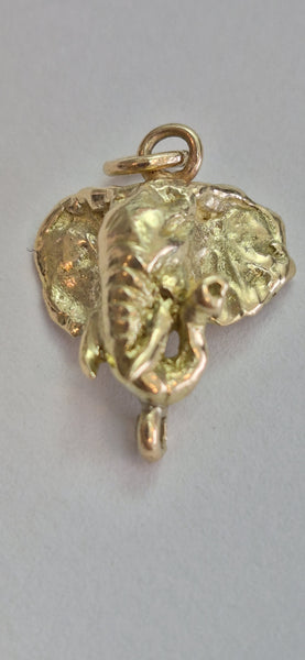 Vintage 9ct Gold Elephant Head Charm