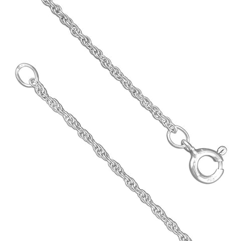 Light Prince of Wales Rope Chain - Sterling Silver