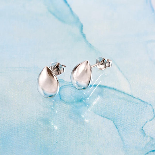 Kit Heath Coast Pebble Smooth Stud Earrings