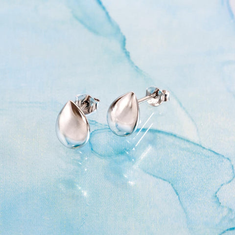 Kit Heath Coast Pebble Smooth Stud Earrings