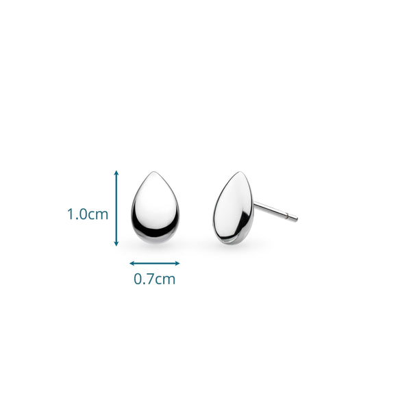 Kit Heath Coast Pebble Smooth Stud Earrings