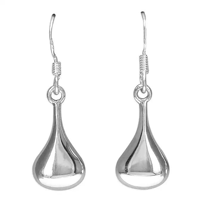 Small 'Blob Drop' Sterling Silver Earrings