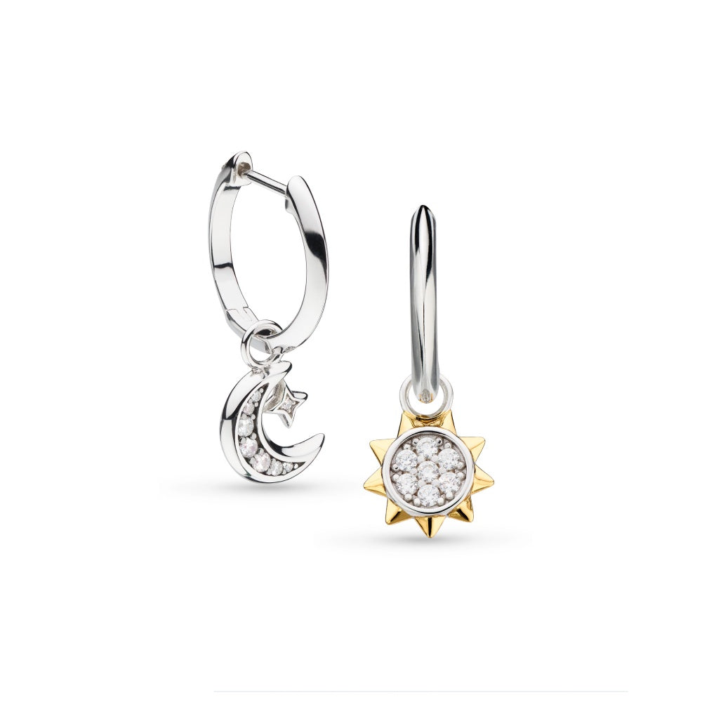 Kit Heath Céleste Sun & Crescent Moon Hoop Earrings