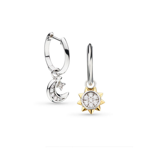 Kit Heath Céleste Sun & Crescent Moon Hoop Earrings