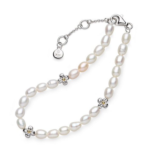 Kit Heath Blossom Flyte Honey Flower Rice Pearl Station Bracelet