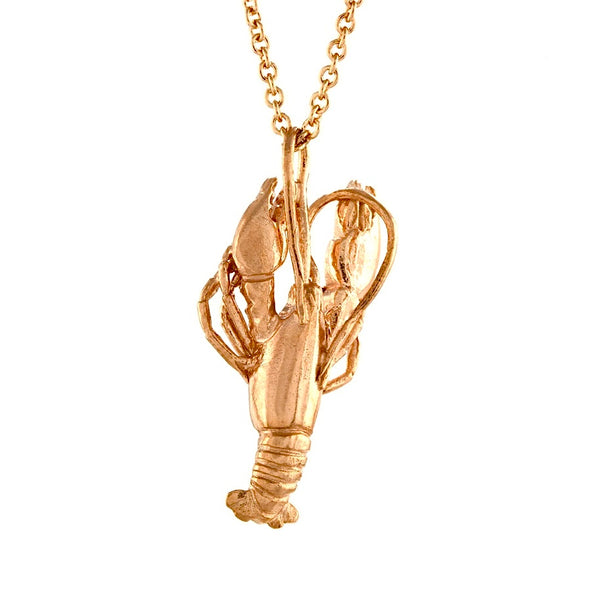 Alex Monroe Rose-Gold Lobster Necklace