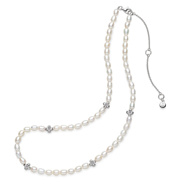KIT HEATH Blossom Flyte Honey Flower FP Rice Pearl Station Necklace